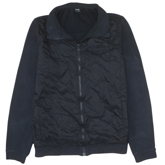 Hugo Boss Men's Black Regular Fit Full Zip Bomber Jacket Size L