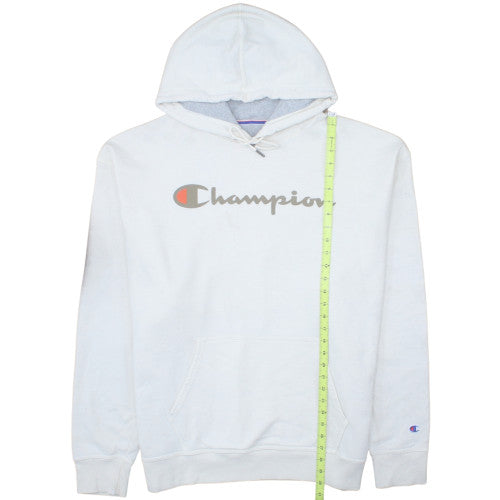 Champion Men's White 2XL Pullover Hoodie with Logo