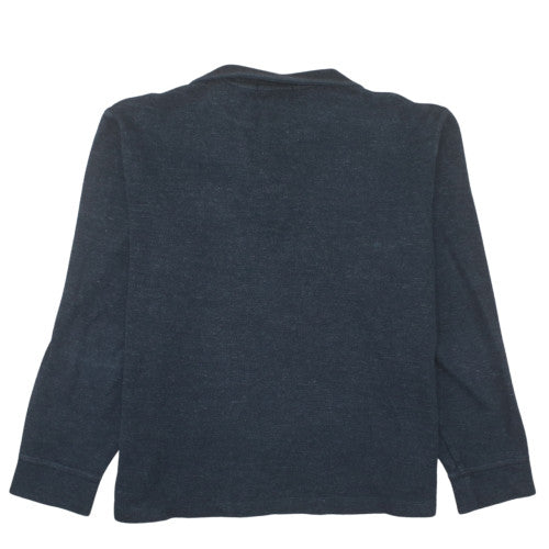 Ralph Lauren Men's Blue Cotton Half Zip Jumper Size S