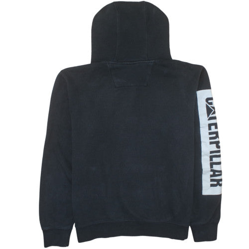 Caterpillar Men's Black Pullover Hoodie Size L Cotton Blend Workwear