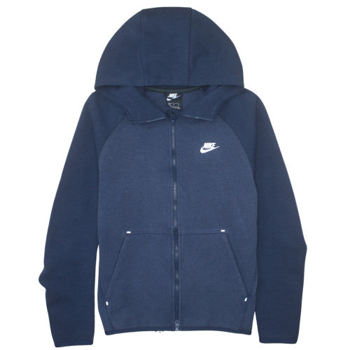 Nike Men's Blue Full Zip Hoodie Size M Cotton Blend