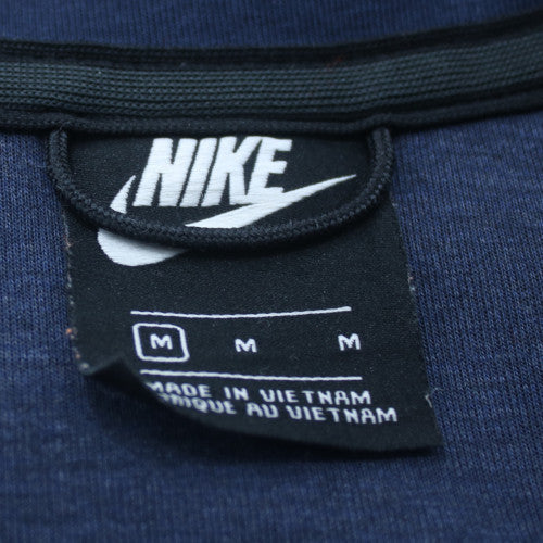 Nike Men's Blue Full Zip Hoodie Size M Cotton Blend