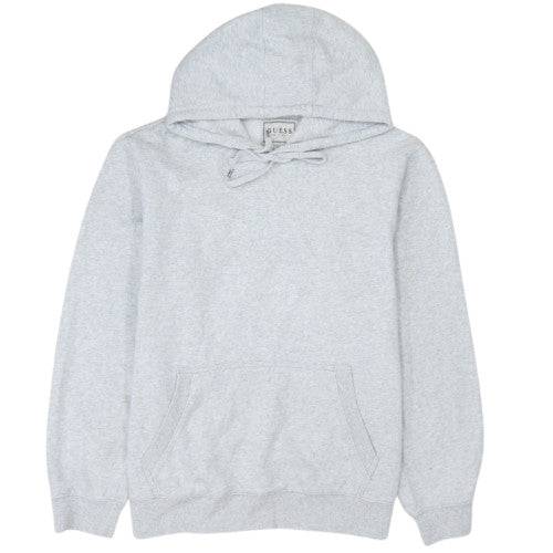Guess Men's Grey Pullover Hoodie L Fleece Regular Fit