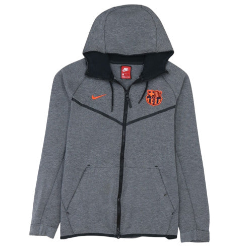 Nike Men Grey Full Zip Hoodie FCB Barcelona M