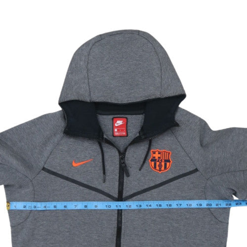 Nike Men Grey Full Zip Hoodie FCB Barcelona M