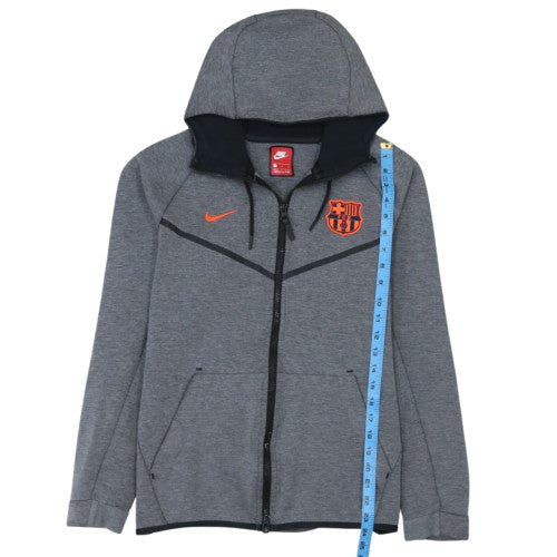 Nike Men Grey Full Zip Hoodie FCB Barcelona M