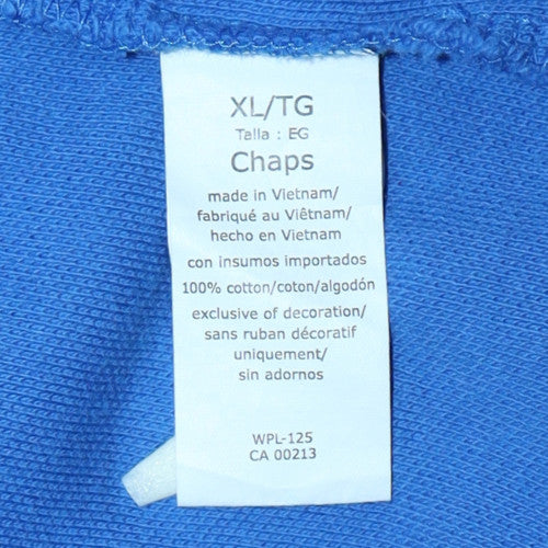 Chaps Men's Blue XL Cotton Short Sleeve Polo Shirt