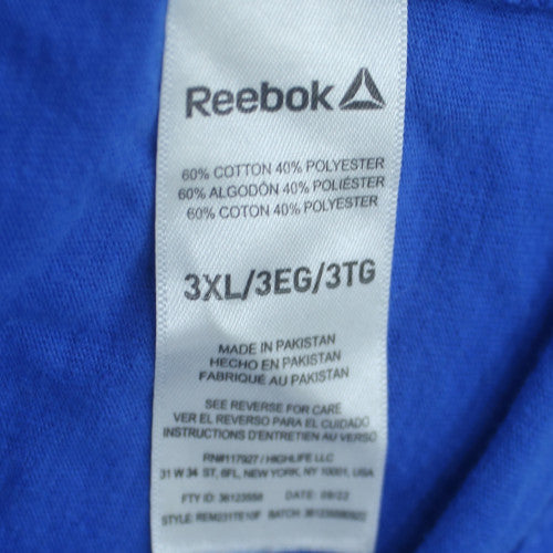 Reebok Men's Blue 3XL Graphic Logo Sports T-Shirt