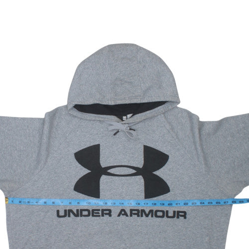 Under Armour Men Grey 2XL Pullover Hoodie with Logo