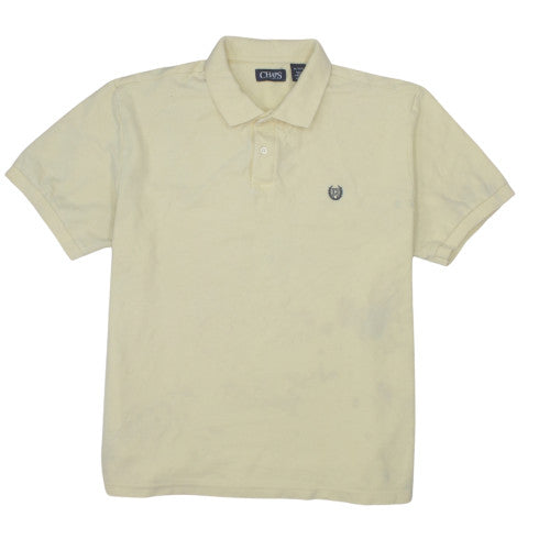 Chaps Men's Beige Cotton Polo Shirt XL Short Sleeve Classic Fit