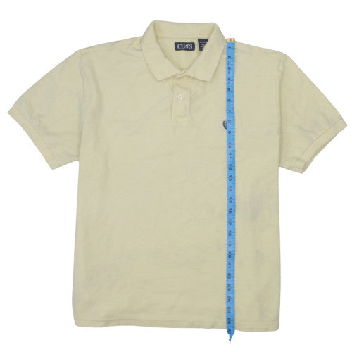 Chaps Men's Beige Cotton Polo Shirt XL Short Sleeve Classic Fit
