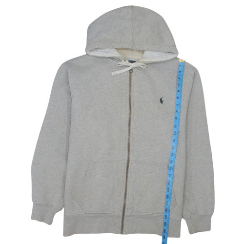 Polo Ralph Lauren Men's Grey Full Zip Hoodie XL Fleece Cotton Blend