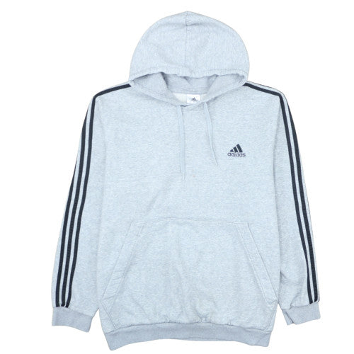 Adidas Mens Grey 2XL Pullover Hoodie Fleece Sportswear