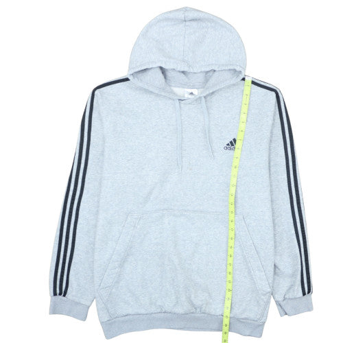Adidas Mens Grey 2XL Pullover Hoodie Fleece Sportswear