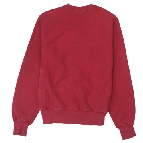 Champion Womens Red Small Reverse Weave Logo Pullover Sweatshirt