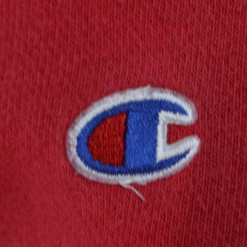 Champion Womens Red Small Reverse Weave Logo Pullover Sweatshirt