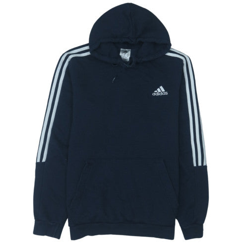 Adidas Mens Blue Pullover Hoodie M Sports Fleece Regular Fit