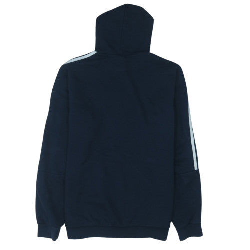 Adidas Mens Blue Pullover Hoodie M Sports Fleece Regular Fit