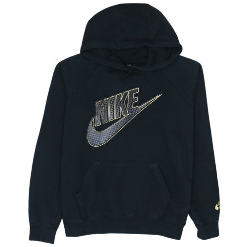 Nike Women's Black Medium Pullover Hoodie with Gold Logo