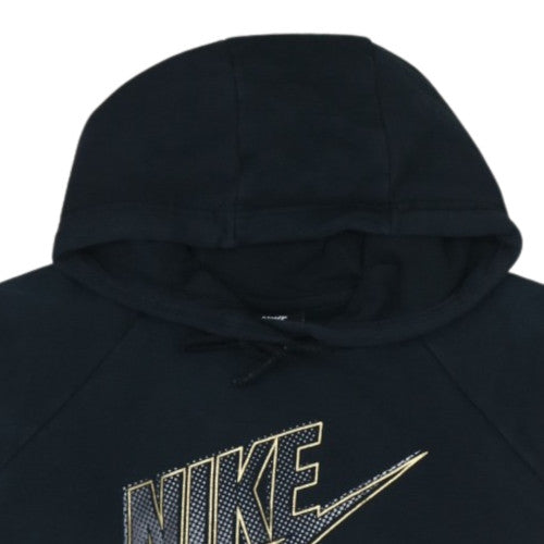 Nike Women's Black Medium Pullover Hoodie with Gold Logo