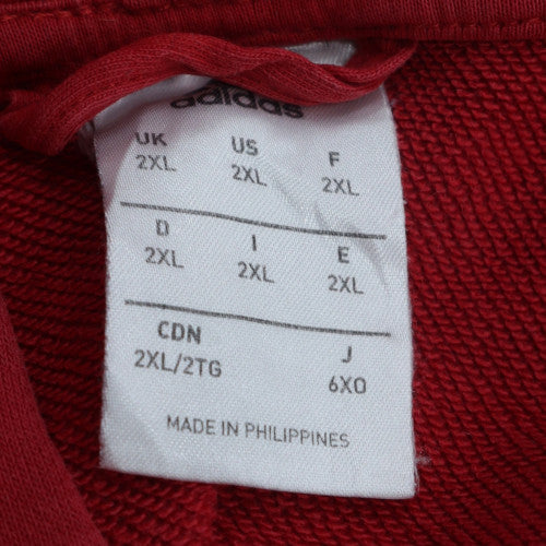 Adidas Men’s Red 2XL Full Zip Manchester United Hoodie