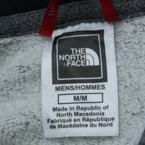 The North Face Men's Grey Pullover Hoodie M Cotton Blend Logo