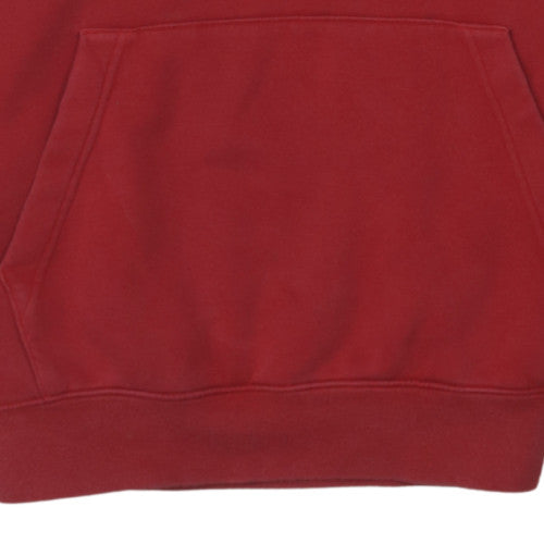 Nike Men's Red Pullover Hoodie M Classic Fleece Sweatshirt