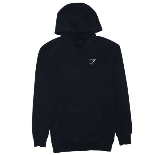 Gymshark Men’s Black Pullover Hoodie Size M Regular Fit Fleece