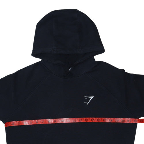 Gymshark Men’s Black Pullover Hoodie Size M Regular Fit Fleece