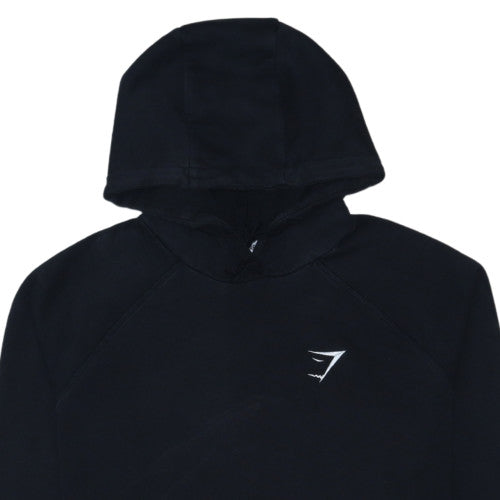Gymshark Men’s Black Pullover Hoodie Size M Regular Fit Fleece