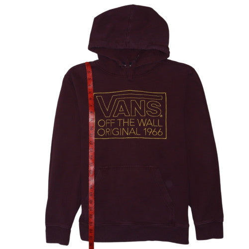 Vans Men's Brown Pullover Hoodie S Regular Fit Graphic Fleece