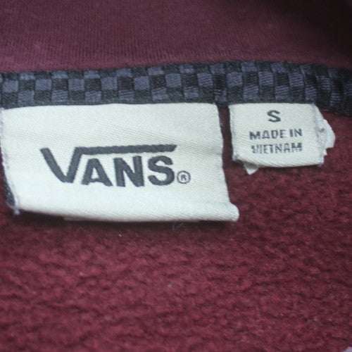Vans Men's Brown Pullover Hoodie S Regular Fit Graphic Fleece