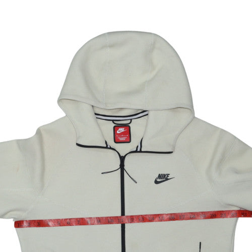 Nike Mens Beige Full Zip Hoodie M Hooded Fleece Sweatshirt