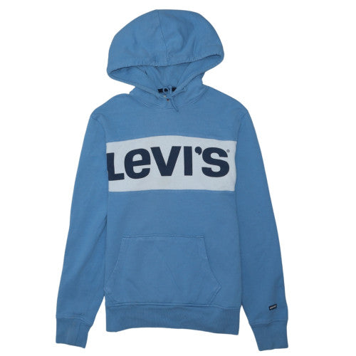 Levi's Men's Blue Pullover Hoodie S Regular Fit Logo Sweatshirt