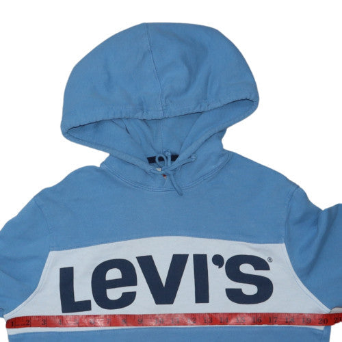 Levi's Men's Blue Pullover Hoodie S Regular Fit Logo Sweatshirt