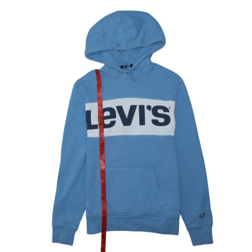 Levi's Men's Blue Pullover Hoodie S Regular Fit Logo Sweatshirt