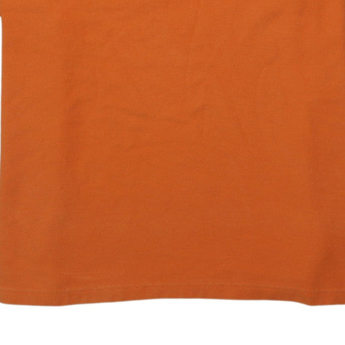 Chaps Men's Orange Cotton Polo Shirt XL Regular Fit