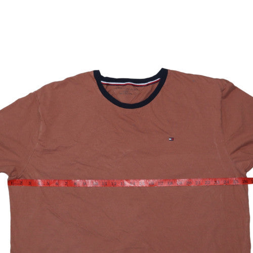 Tommy Hilfiger Men's Brown 3XL Crew Neck Cotton T-Shirt