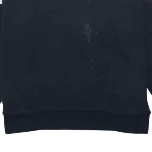 Adidas Mens Blue Colour Block Logo Sweatshirt XL Crew Neck