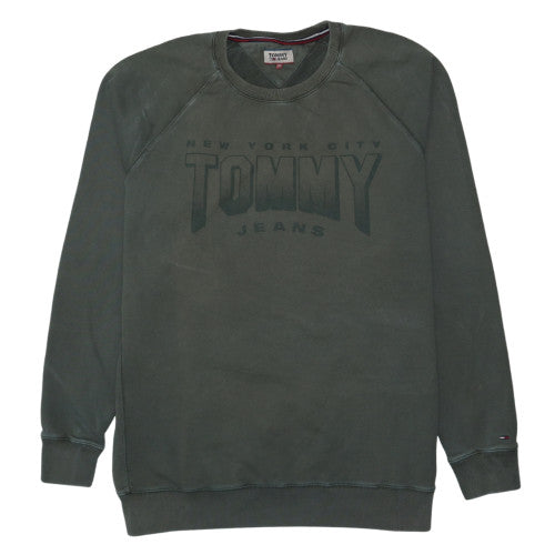 Tommy Jeans Men's Green XXL Regular Fit Graphic Sweatshirt