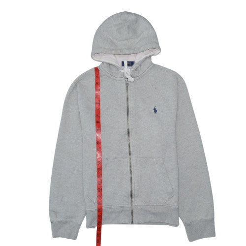 Ralph Lauren Men's Grey Full Zip Hoodie Size M Classic Fleece
