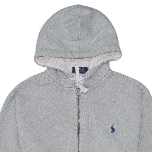 Ralph Lauren Men's Grey Full Zip Hoodie Size M Classic Fleece