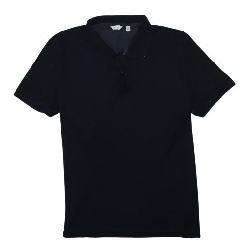 Calvin Klein Men's Black XL Regular Fit Cotton Polo Shirt