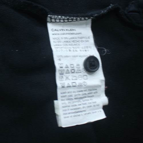 Calvin Klein Men's Black XL Regular Fit Cotton Polo Shirt