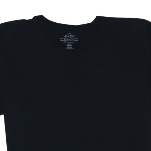Calvin Klein Men's Black Cotton Crew Neck XL Regular Fit T-Shirt