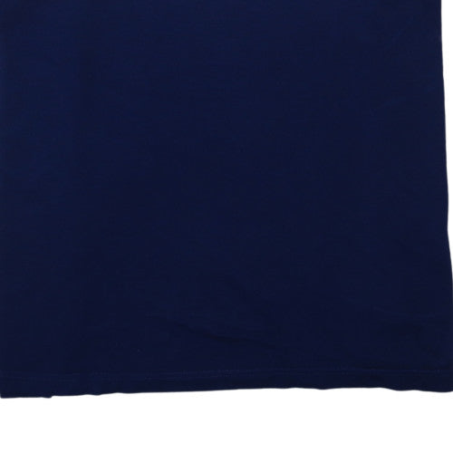 Chaps Men's Blue Striped Cotton Polo Shirt 2XLT Regular Fit