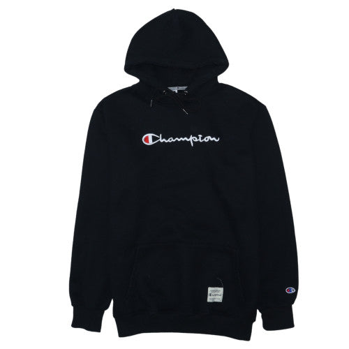 Champion Men's Black 2XL Pullover Hoodie Embroidered Logo