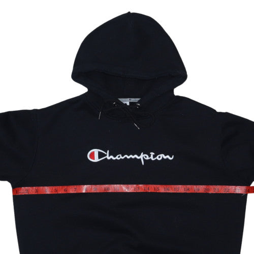 Champion Men's Black 2XL Pullover Hoodie Embroidered Logo