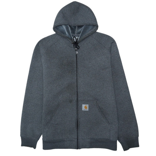 Carhartt Men's Grey Full Zip Hooded Sweatshirt XXL