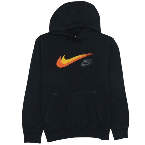 Nike Men's Black Pullover Hoodie M Logo Graphic Fleece Sweatshirt